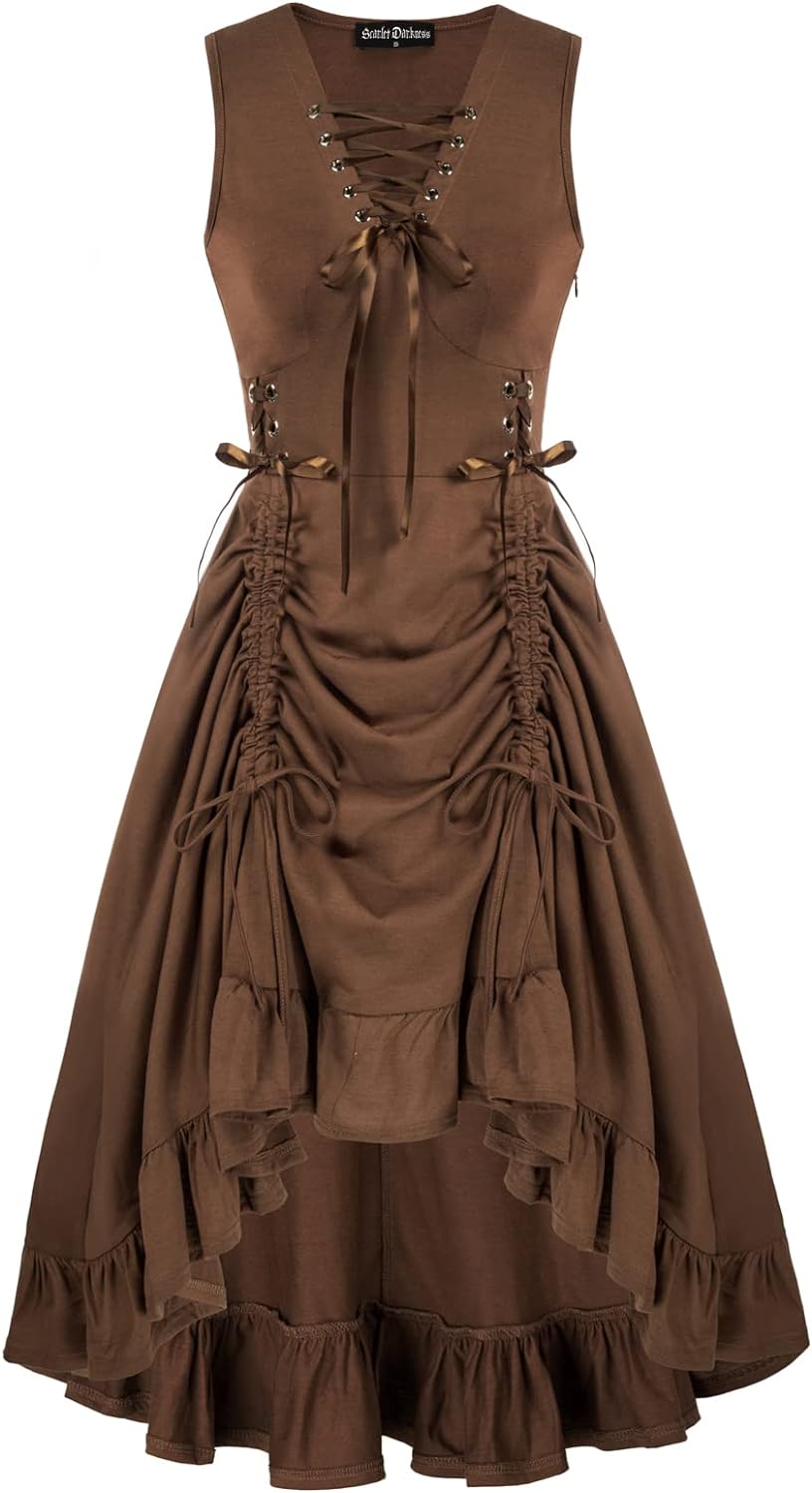 Mittelalter Kleid braun